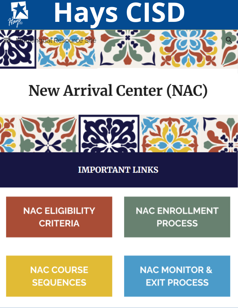 Hays CISD Newcomer Center Site